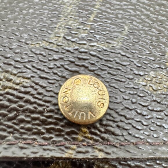 Louis Vuitton Elise Plat Card Tresor Wallet Monogram Canvas Dark Brown One Size - Picture 10 of 11